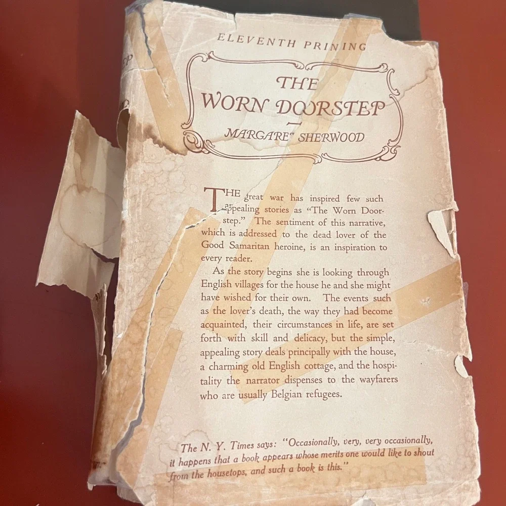 The Worn Doorstep Margaret Sherwood 1916 Hardcover Little Brown and Company WWI
